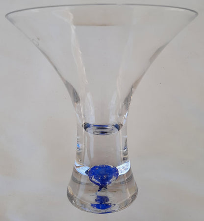 Ciroc Martini Cocktail Bubble Base Hand-Blown, Tapered Glass 5" H x4.75" W