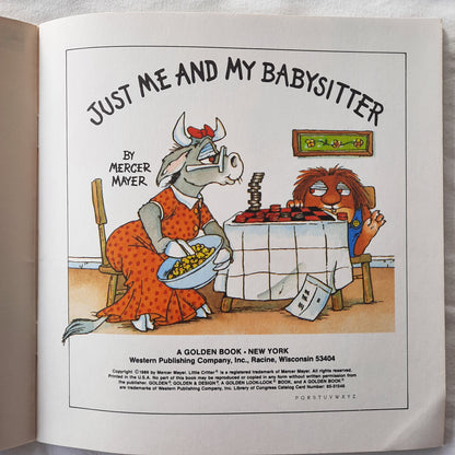 Just Me and My Babysitter by Mercer Mayer (Very good, 1986, Pbk, 24 pages, A Golden Book)