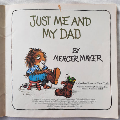 Just Me and My Dad by Mercer Mayer (Very good, 1977, Pbk, 24 pages, A Golden Book)