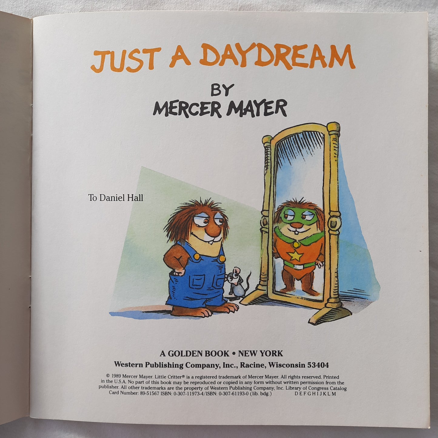 Just a Daydream by Mercer Mayer (Very good, 1989, Pbk, 24 pages, A Golden Book)