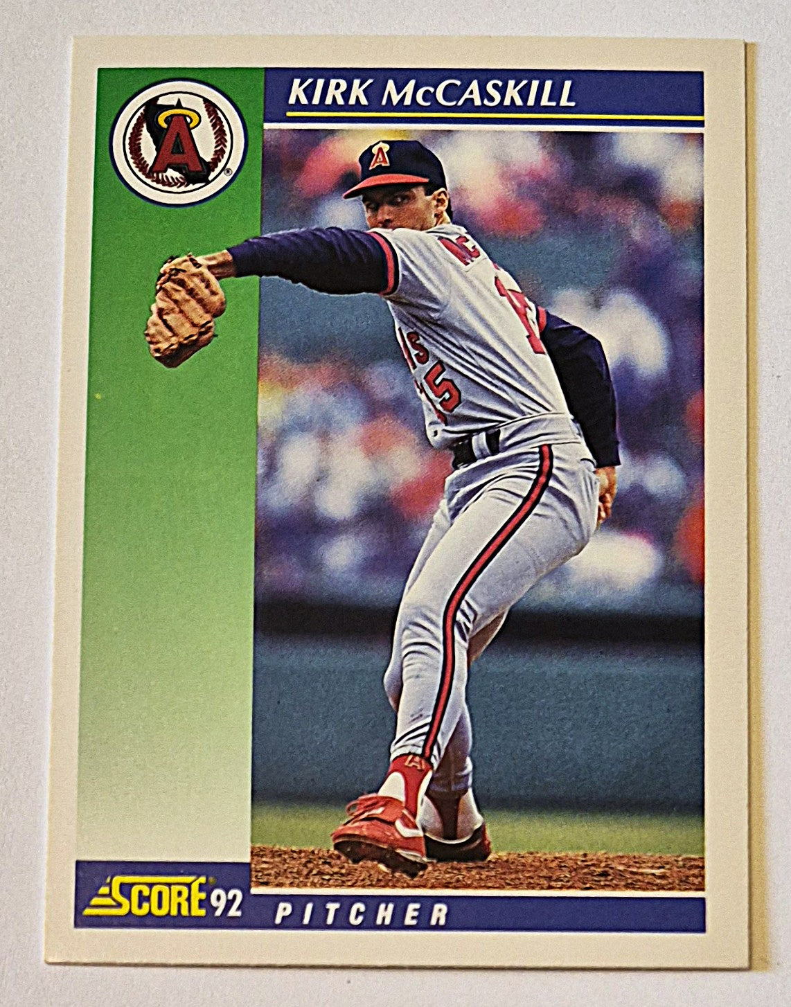 McCaskill Kirk California Angels Pitcher #79 Score '92 Baseball Card