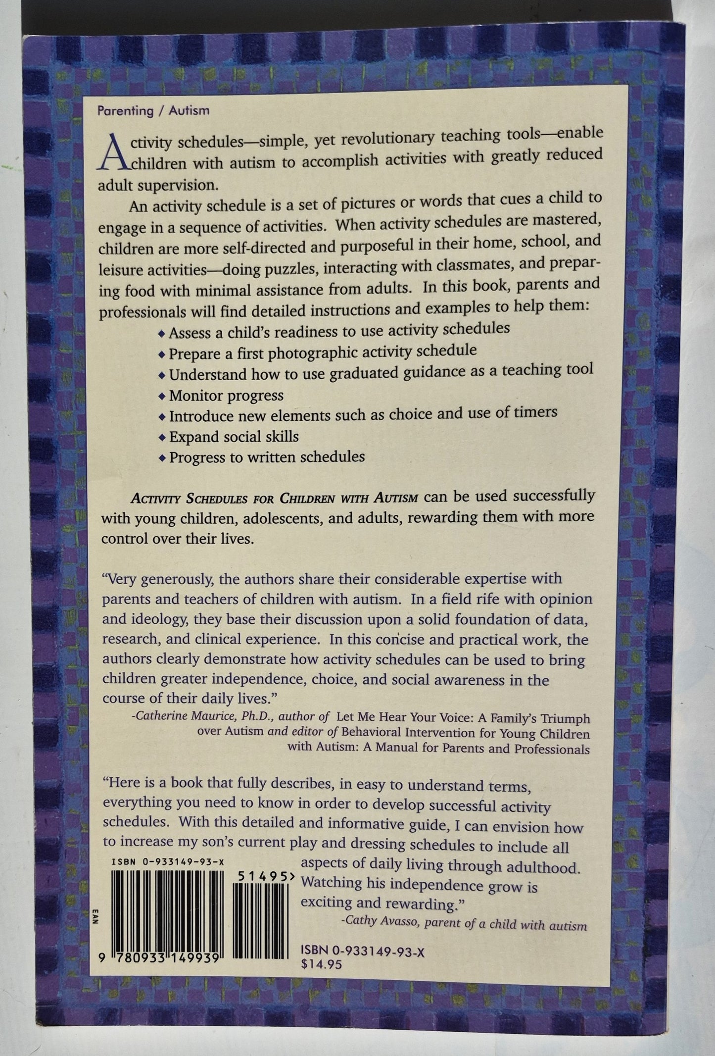 Activity Schedules for Children with Autism: Teaching Independent Behavior by Lynn E. McClannaham; Patricia J. Krantz (Very good, 1999, Pbk, 117 pages, Woodbine house)