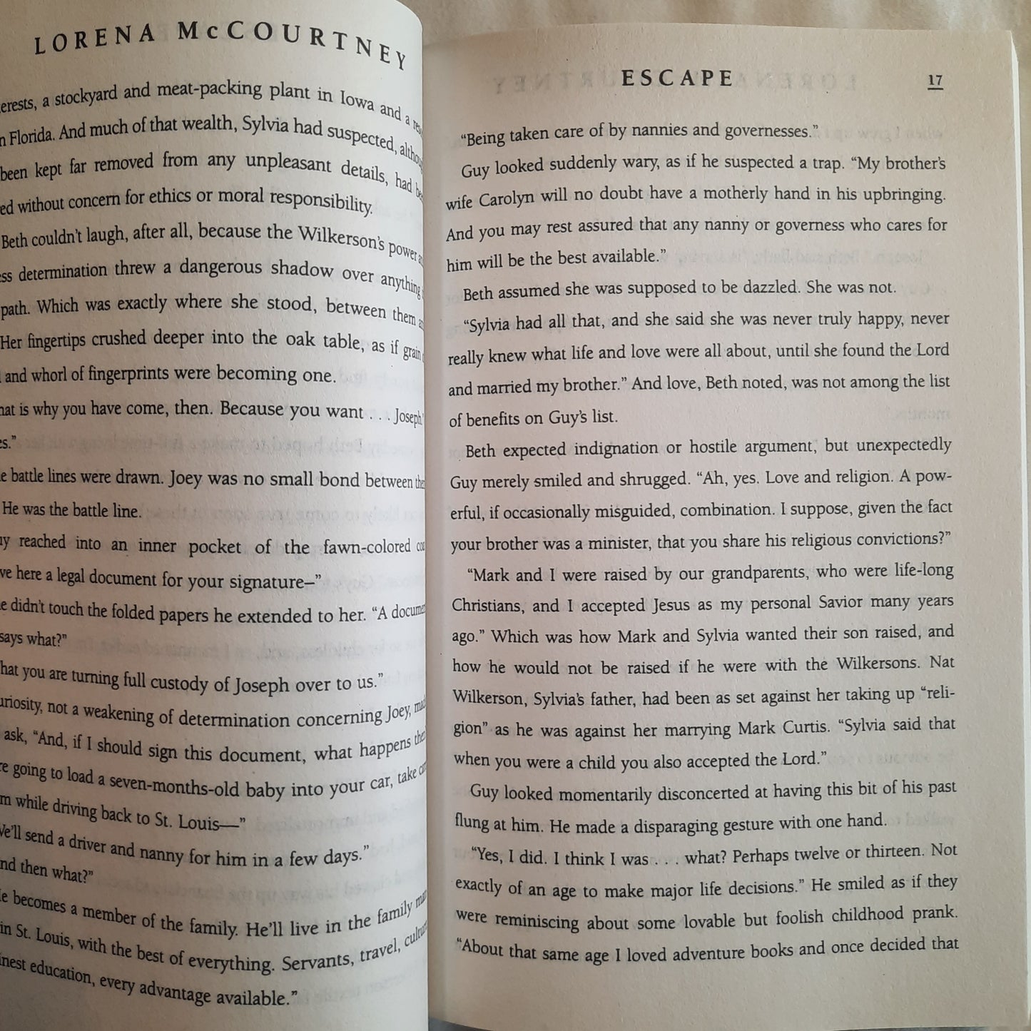 Escape by Lorena McCourtney (New, 2005, Pbk, 270 pages, Elm Hill Books)