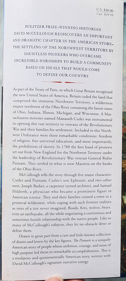 The Pioneers: The Heroic Story of the Settlers Who Brought the American Ideal West by David McCullough (Very good, 2019, HC, 331 pages, Simon and Schuster)