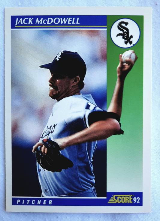 Score '92 Jack McDowell Chicago White Sox Pitcher #62 Baseball Card Near Mint
