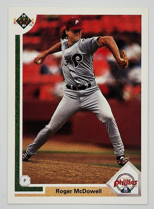 McDowell Roger Philadelphia Phillies Pitcher #406 Upper Deck 1991 Baseball Card