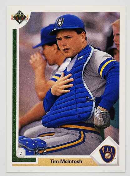 McIntosh Tim Milwaukee Brewers Catcher #547 Upper Deck 1991 Baseball Card