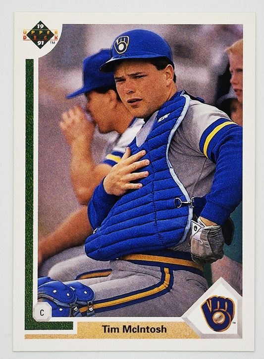 McIntosh Tim Milwaukee Brewers Catcher #547 Upper Deck 1991 Baseball Card
