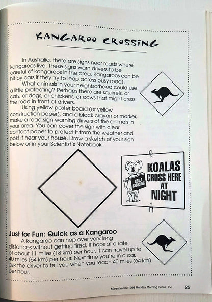 Marsupials: A Science Discovery Book by Annalisa McMorrow (Very good, 1998, Pbk, 48 pages, Monday Morning)