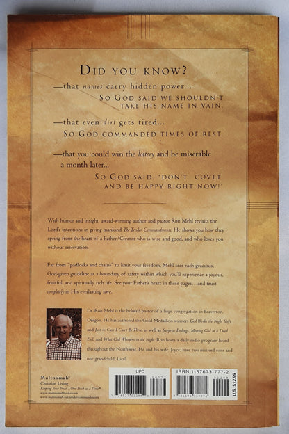 The Tender Commandments by Ron Mehl (Very good, 1998, Pbk, 259 pages, Multnomah)