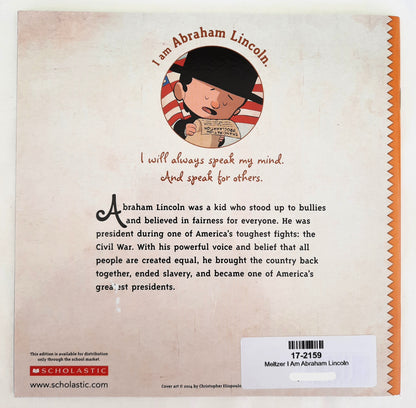 I Am Abraham Lincoln by Brad Meltzer (New, 2018, Pbk, 40 pages, Scholastic)