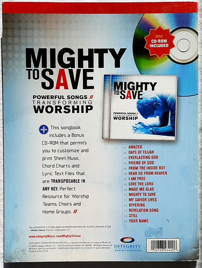 Mighty to Save Songbook Piano/Vocal/Guitar with CD-Rom New, Pbk, 2008