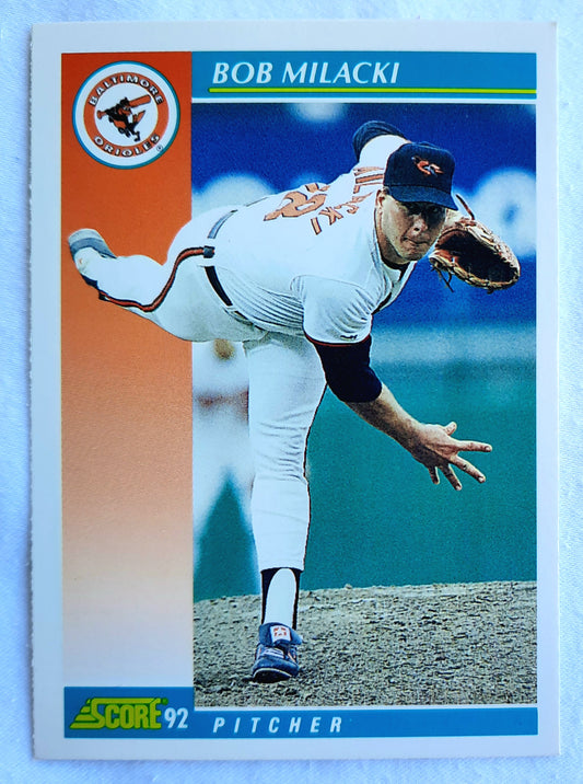Score '92 Bob Milacki Baltimore Orioles Pitcher #314 Baseball Card Near Mint