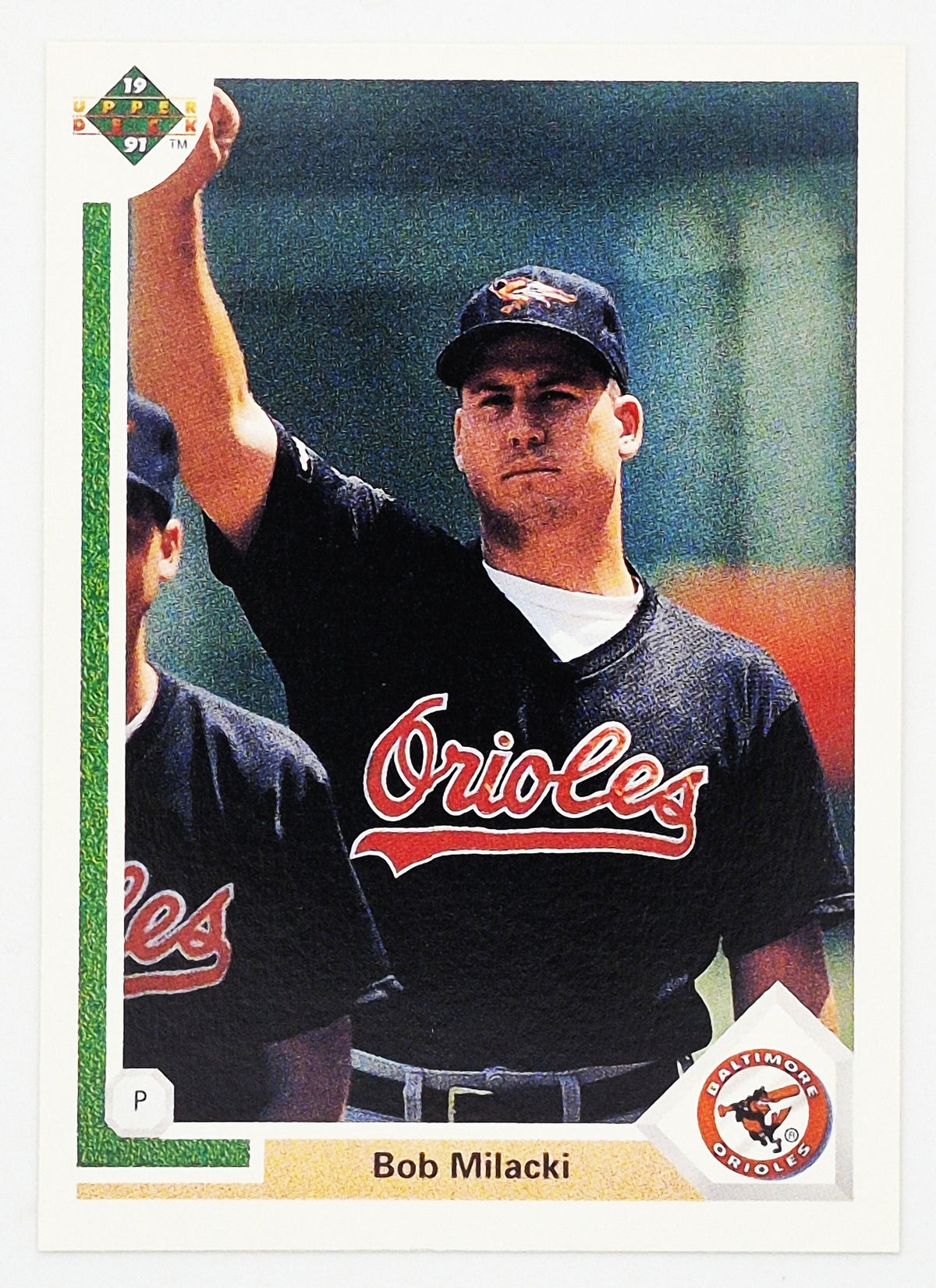 Milacki Bob Lanzador de los Baltimore Orioles #328 Upper Deck Tarjeta de Béisbol 1991