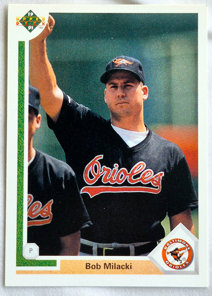 Milacki Bob Baltimore Orioles Pitcher #328 Upper Deck 1991 Baseball Card