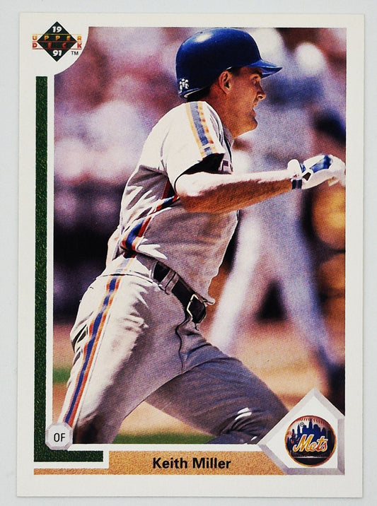 Miller Keith New York Mets Outfield #196 Upper Deck 1991 Baseball Card