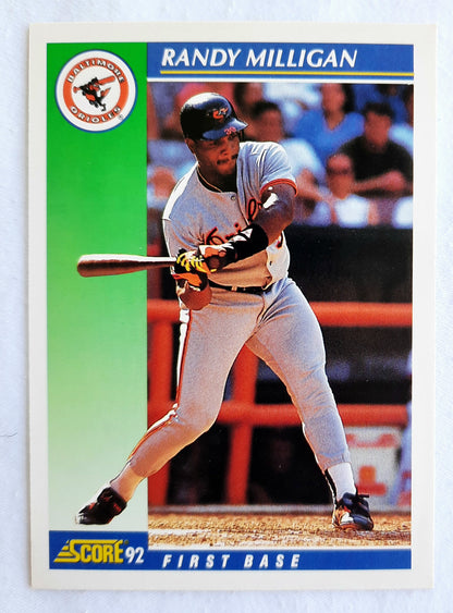 Score '92 Randy Milligan Baltimore Orioles First Base #87 Baseball Card Near Mint