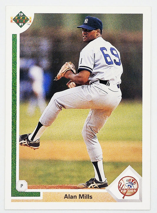 Mills Alan New York Yankees Pitcher #222 Upper Deck 1991 Baseball Card