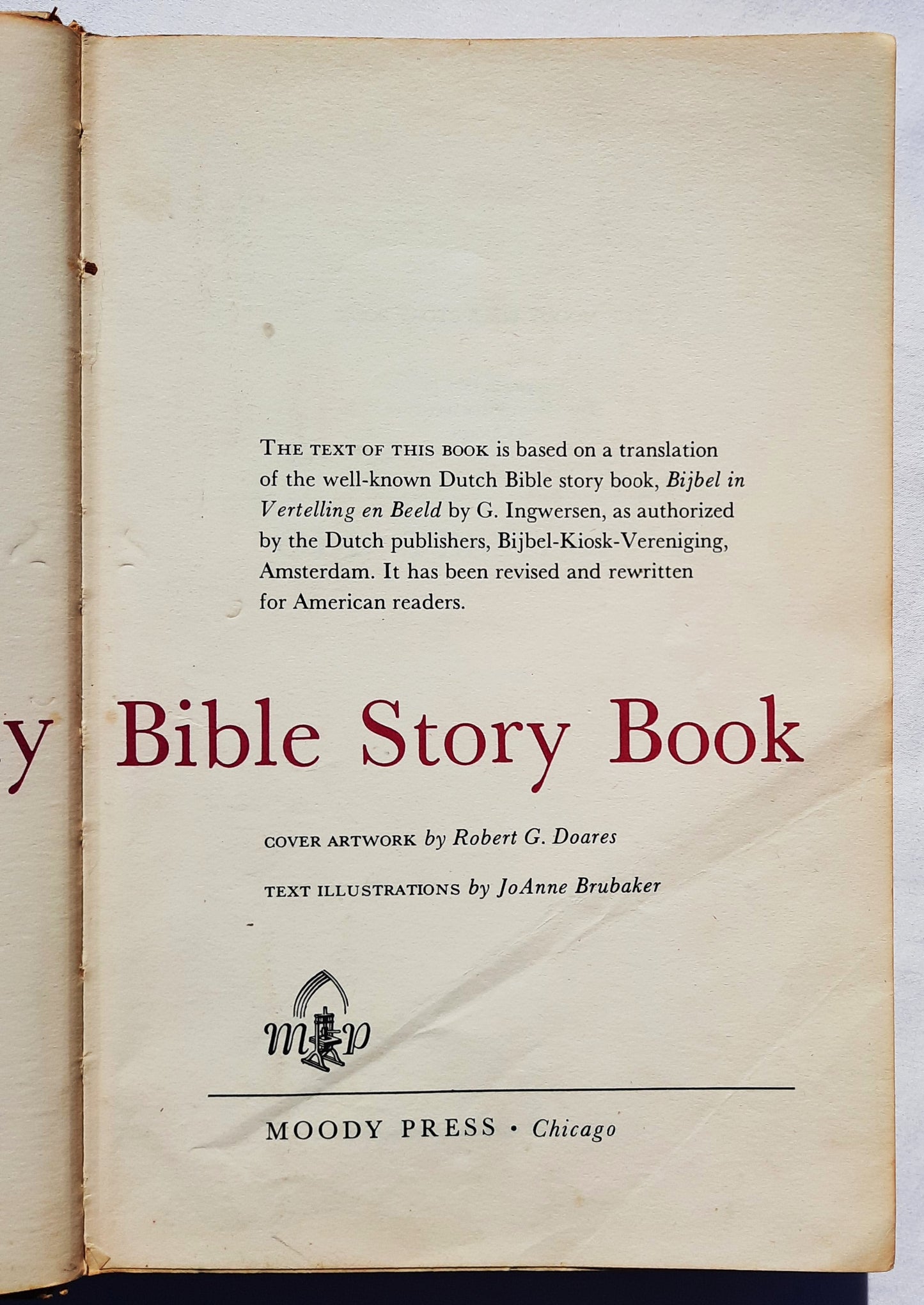 The Moody Bible Story Book (Good, 1953, HC, 639 pages, Moody Press)
