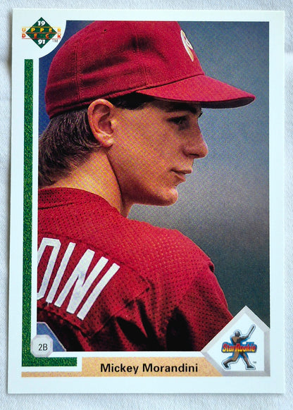 Morandini Mickey Phillies 2nd Base #18 Star Rookie Upper Deck 1991 Baseball Card