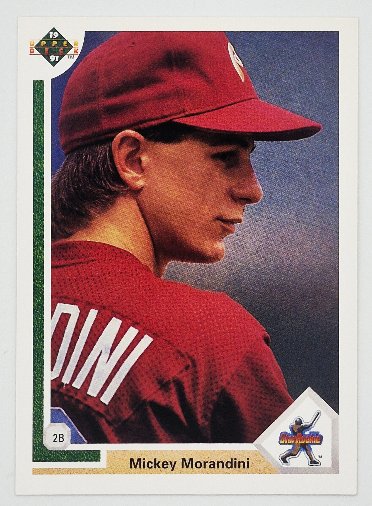 Morandini Mickey Phillies 2da base #18 Novato Estrella Upper Deck 1991 Tarjeta de Béisbol