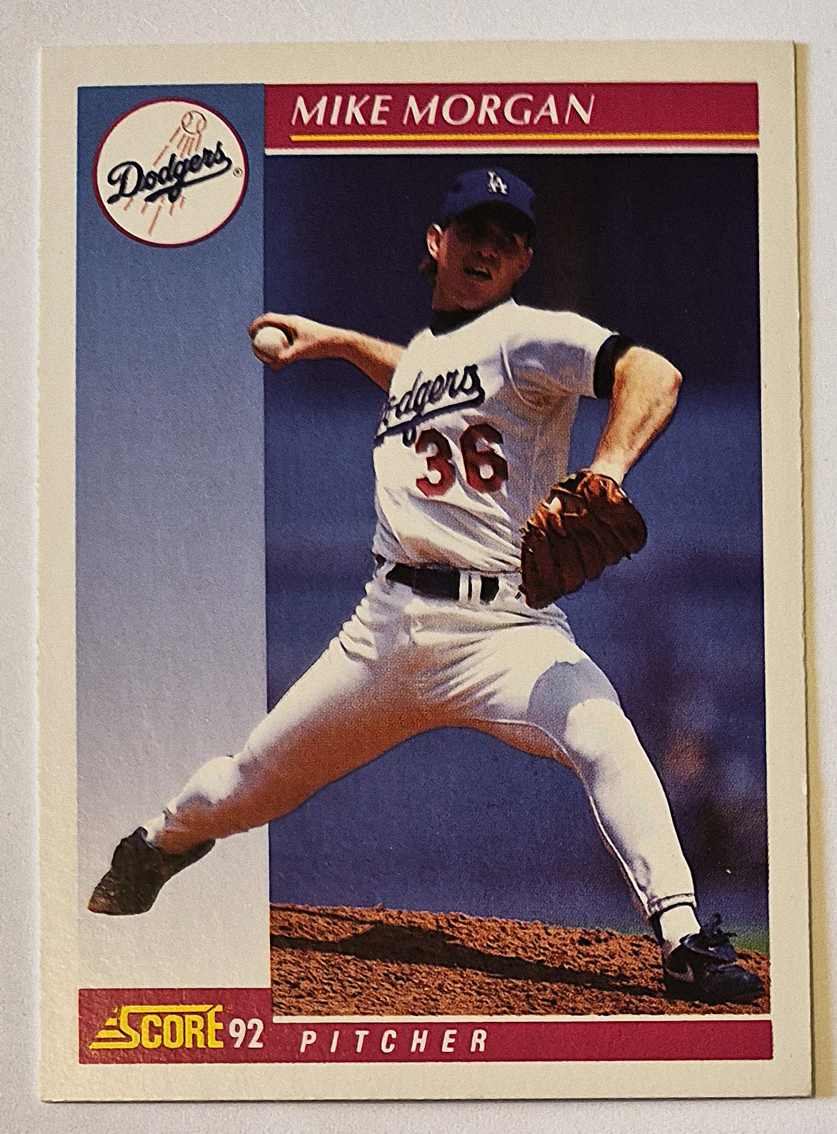Morgan Mike Los Angeles Dodgers Pitcher #171 Score '92 Baseball Card