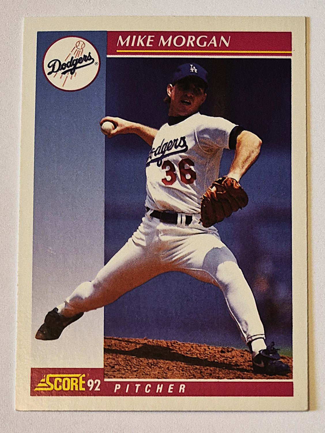 Morgan Mike Los Angeles Dodgers Pitcher #171 Score '92 Baseball Card