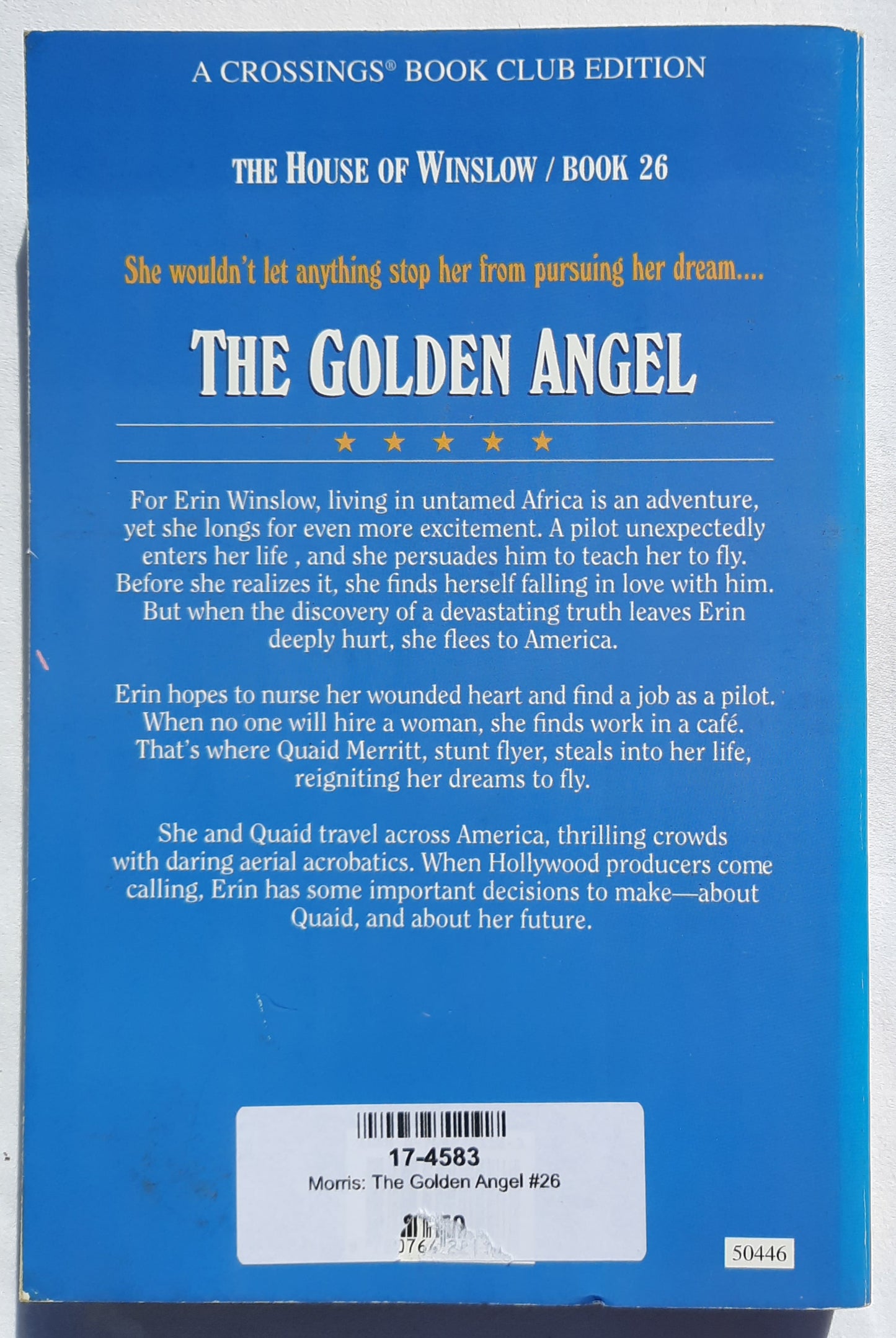 The Golden Angel by Gilbert Morris (House of Winslow #26, Good, 2001, Pbk, 320 pages, Bethany House)