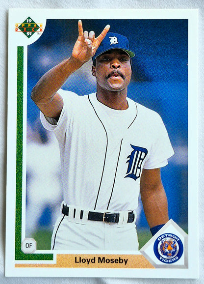 Moseby Lloyd Detroit Tigers Outfield #559 Upper Deck 1991 Baseball Card