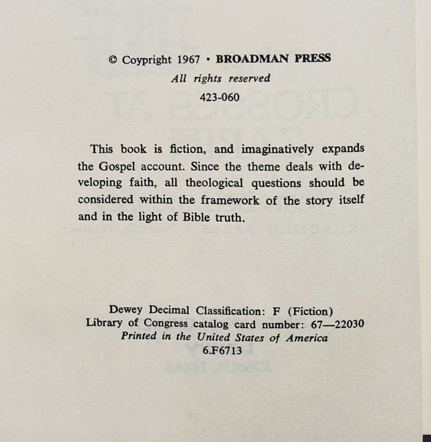 The Crosses at Zarin by Jean Bell Mosley (Good, 1967, HC, 256 pages, Broadman Press)