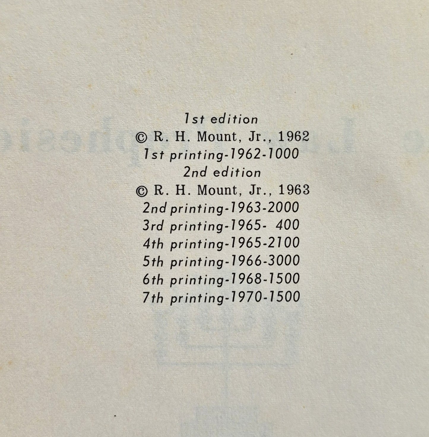 Das Gesetz, prophezeit von R. H. Mount, Jr., M.E. (Sehr gut, 1963, HC, 205 Seiten, Mount Publications)