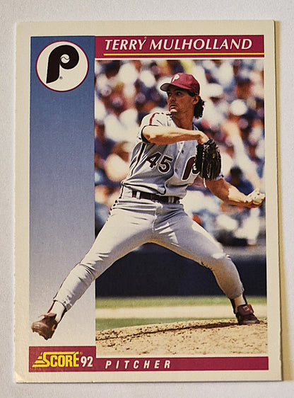 Mulholland Terry Philadelphia Phillies Pitcher #118 Score '92 Baseball Card