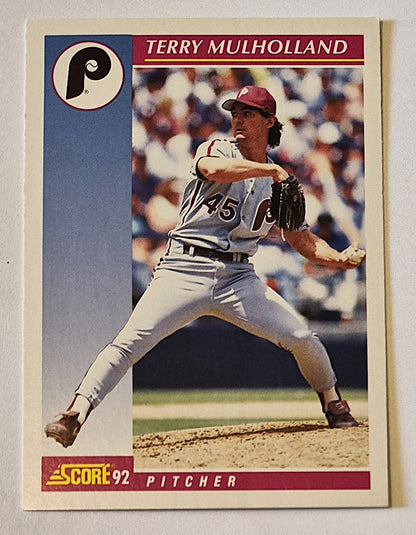 Mulholland Terry Philadelphia Phillies Pitcher #118 Score '92 Baseball Card