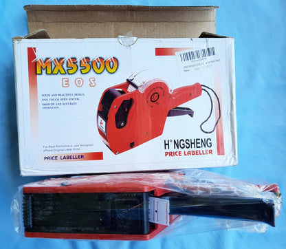 KPX MX5500 Pricing Tag Gun White Label Gun Pricing Label Gun, 8 Digits Retail Pricing Gun and Labels for Grocery Store, Food (New, Red)