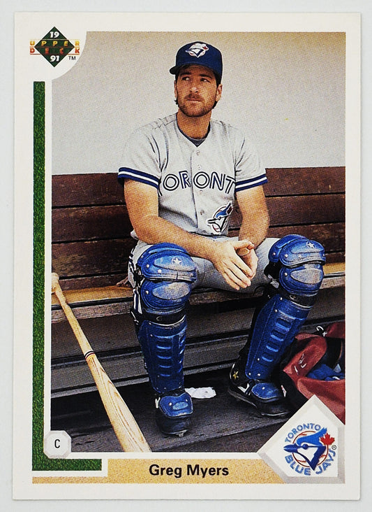 Myers Greg Toronto Blue Jays Catcher #259 Upper Deck 1991 Baseball Card