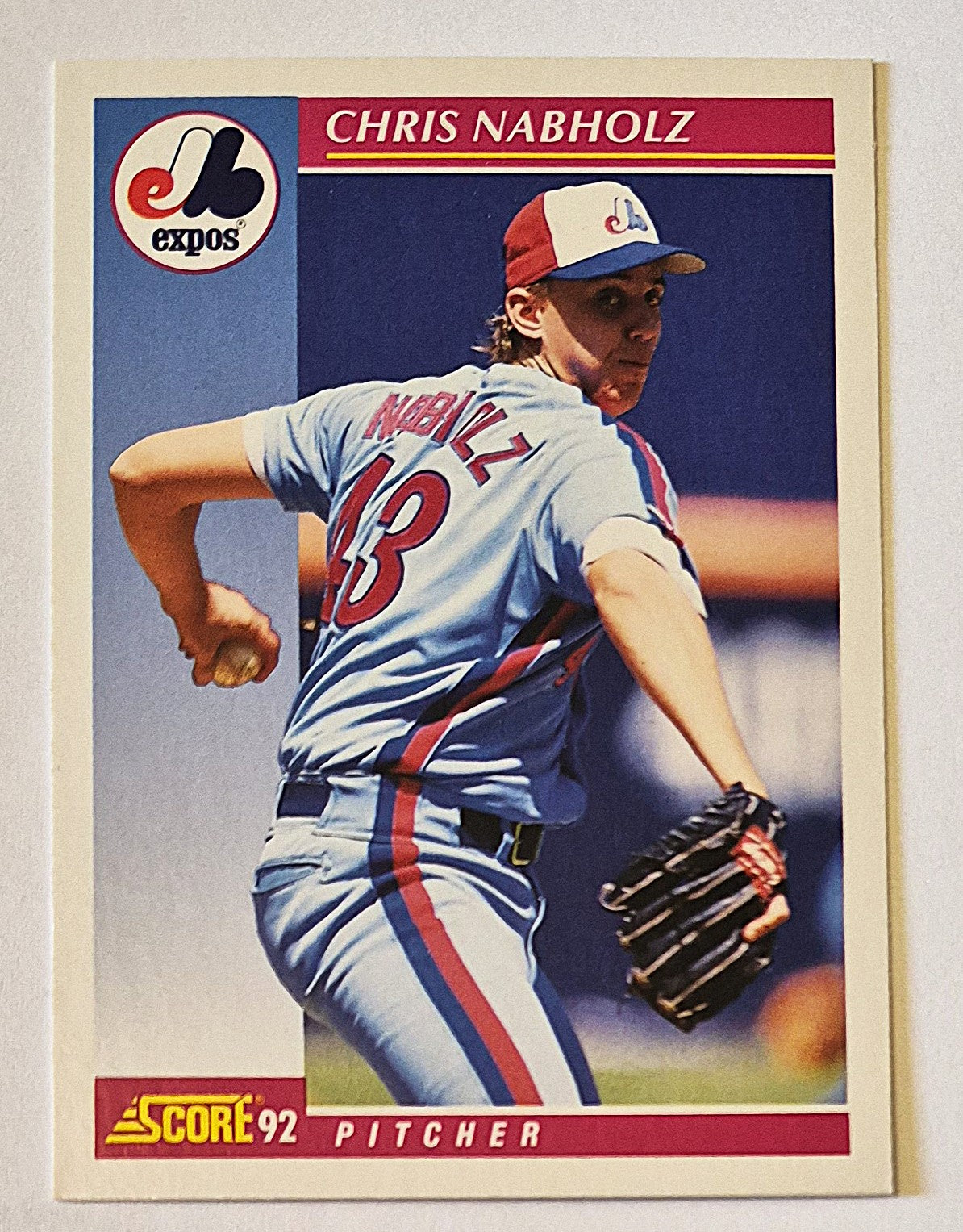 Nabholz Chris Montreal Expos Pitcher #140 Score '92 Baseball Card