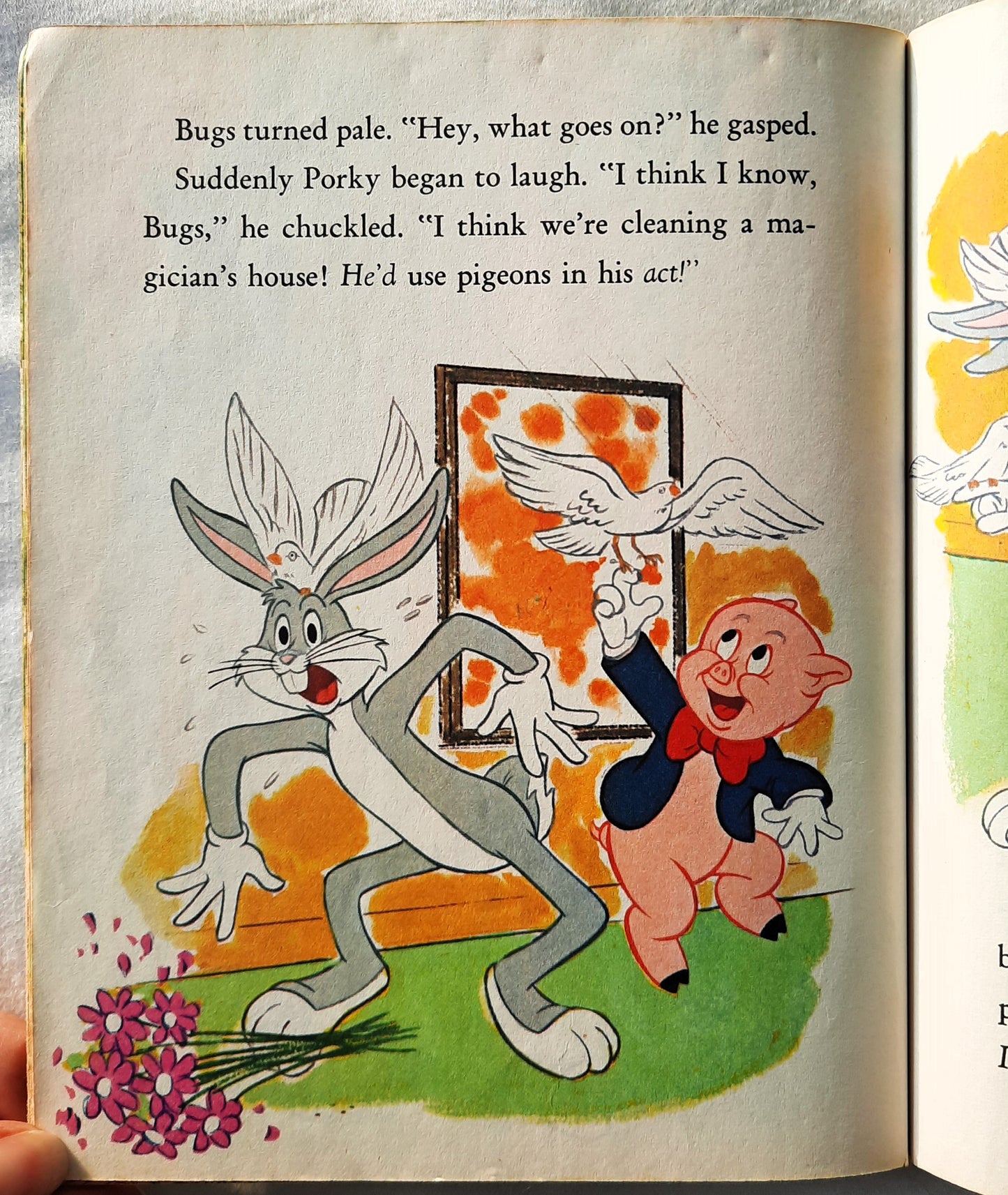 Porky Pig and Bugs Bunny: Just Like Magic! by Stella Williams Nathan (Very good, 1978, HC, 24 pages, Golden Press)