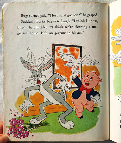 Porky Pig and Bugs Bunny: Just Like Magic! by Stella Williams Nathan (Very good, 1978, HC, 24 pages, Golden Press)