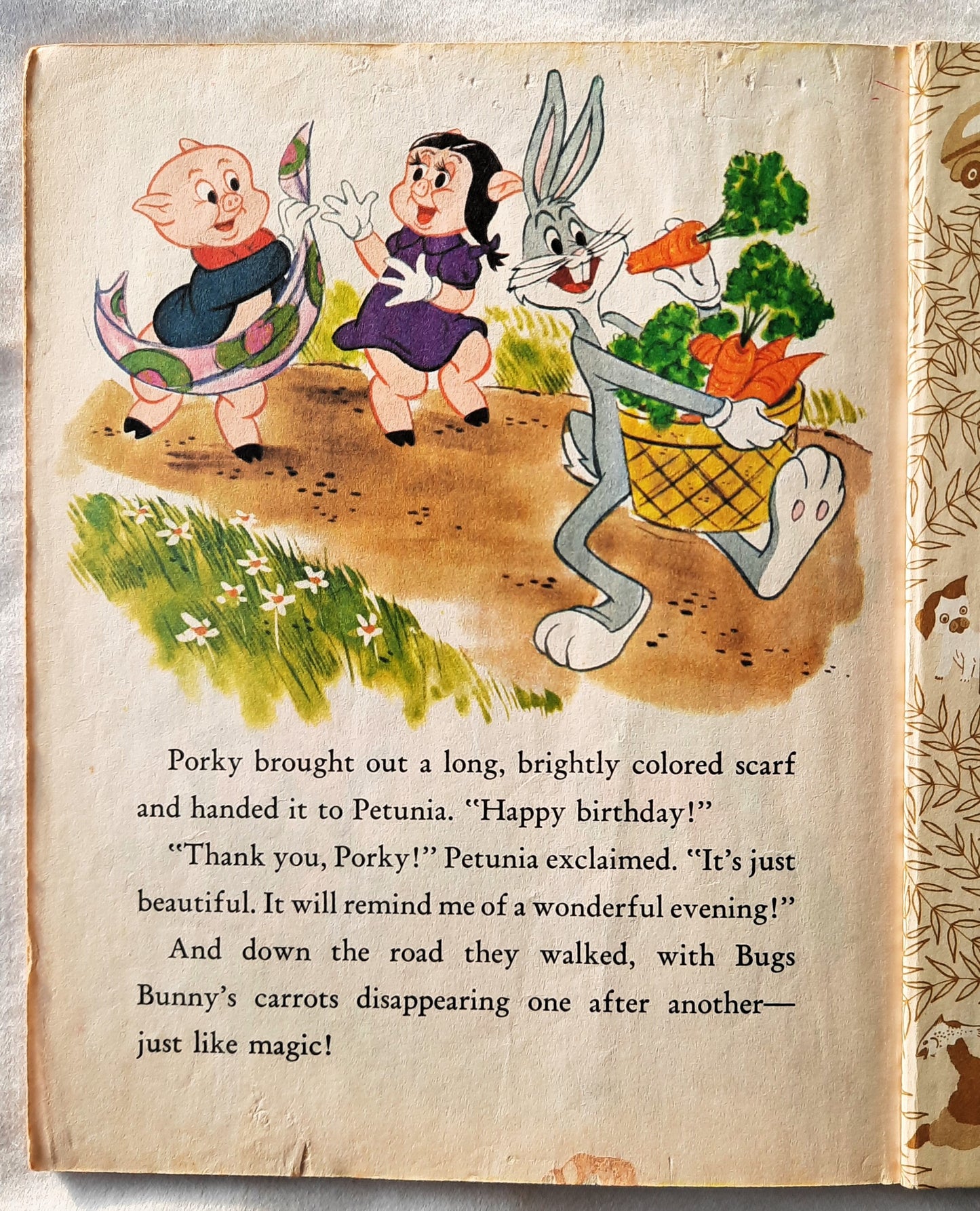 Porky Pig and Bugs Bunny: Just Like Magic! by Stella Williams Nathan (Very good, 1978, HC, 24 pages, Golden Press)
