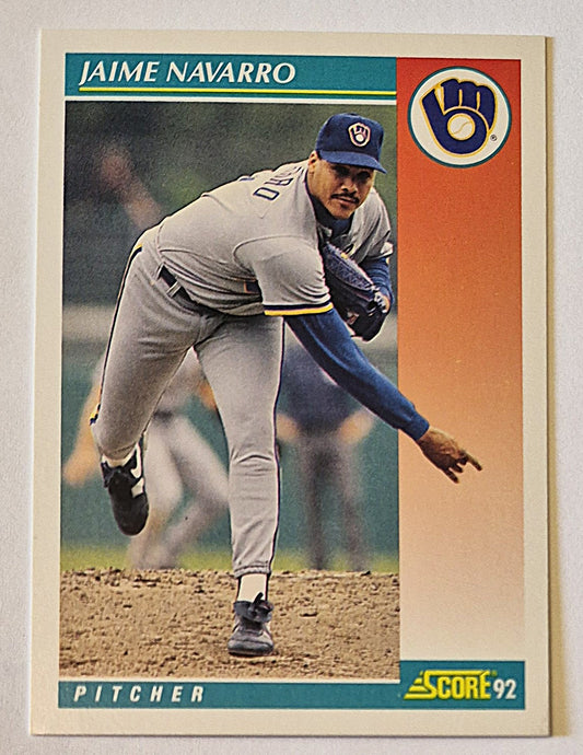 Bewertung '92 Julio Machado Milwaukee Brewers Relief Pitcher #353 Baseballkarte Nahezu Neuwertig