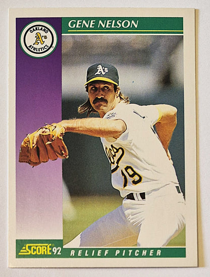 Nelson Gene Oakland Athletics Relief Pitcher #383 Score '92 Baseball Card