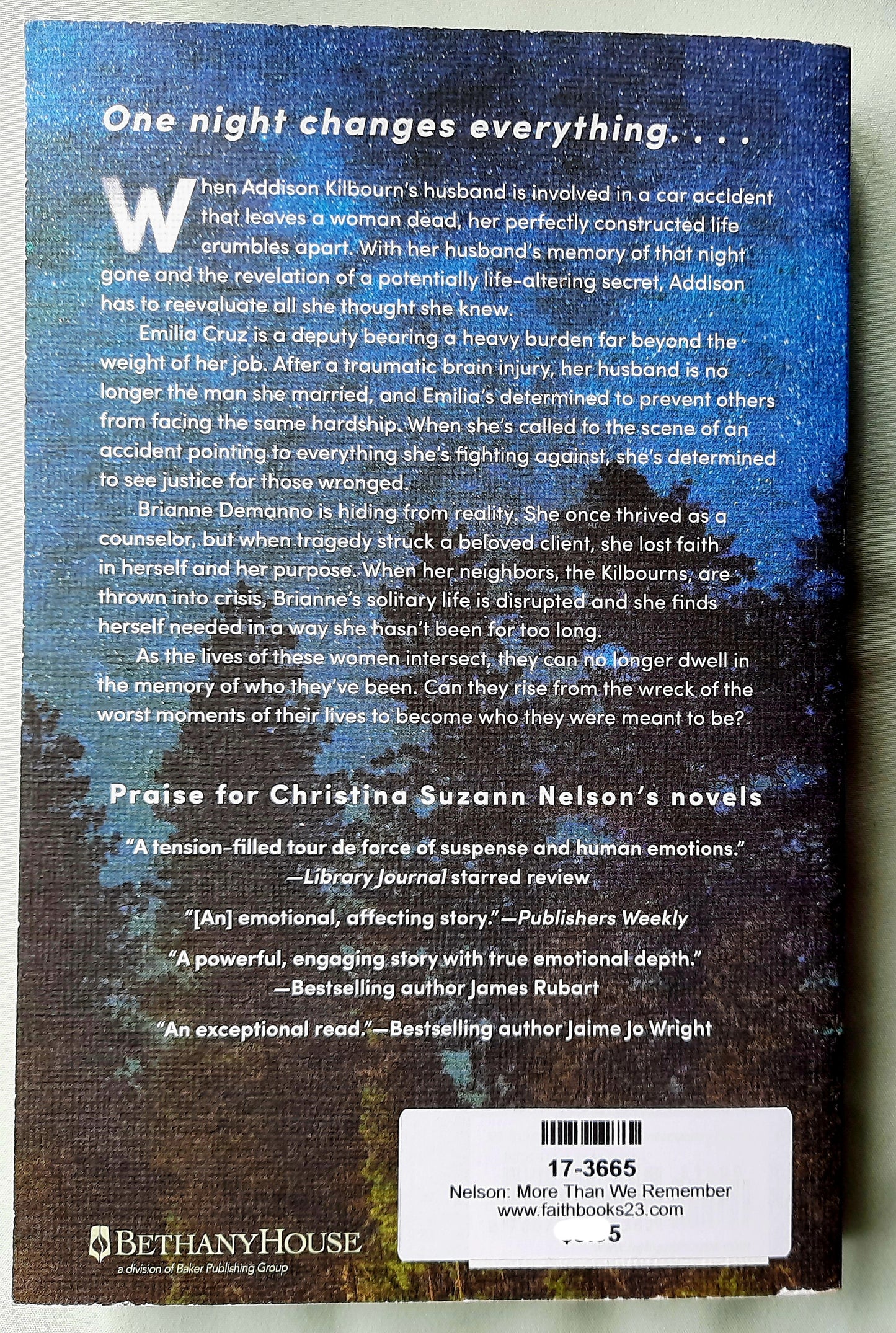 More Than We Remember by Christina Suzann Nelson (New, 2020, Pbk, 345 pages, Bethany House)