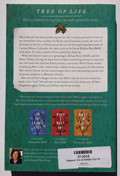 The Inn at Hidden Run by Olivia Newport (Tree of Life #1, New, 2019, Pbk, 255 pages, Barbour)