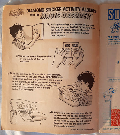 Nintendo Sticker Activity Album (Good, 1989, Pbk, 25 pages, Diamond Publishing)