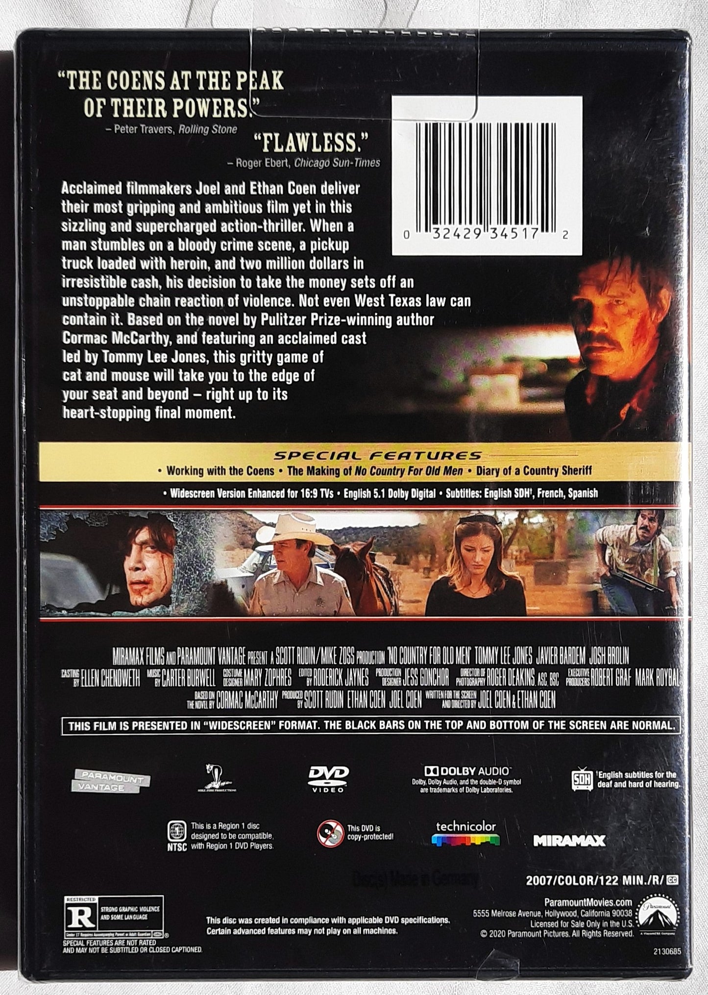 No Country for Old Men von Coen Brothers (Neu, FSK 16, 2007, Paramount Movies)