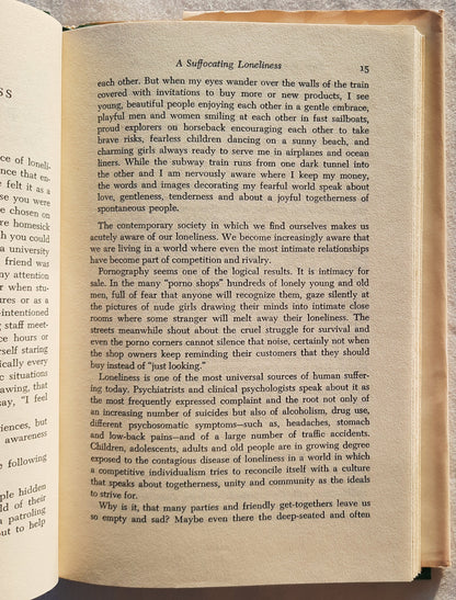 Reaching Out: The Three Movements of the Spiritual Life by Henri J. M. Nouwen (Good, 1975, HC, 120 pages, Doubleday & Co.)