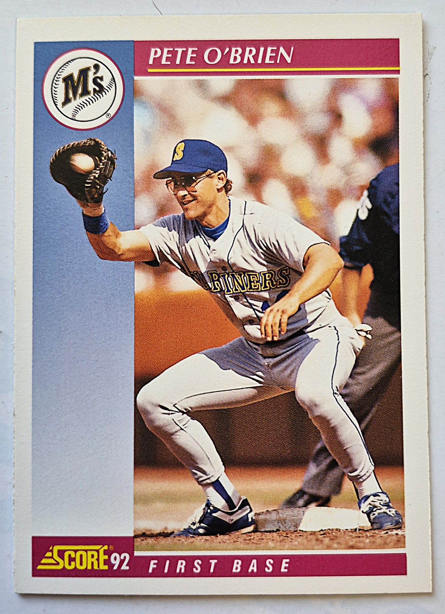 O'Brien Pete Seattle Mariners First Base #141 Score '92 Baseball Card