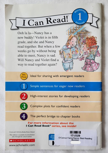 Fancy Nancy: Best Reading Buddies by Jane O'Conner (Good, 2017, Pbk, 32 pages, Scholastic)