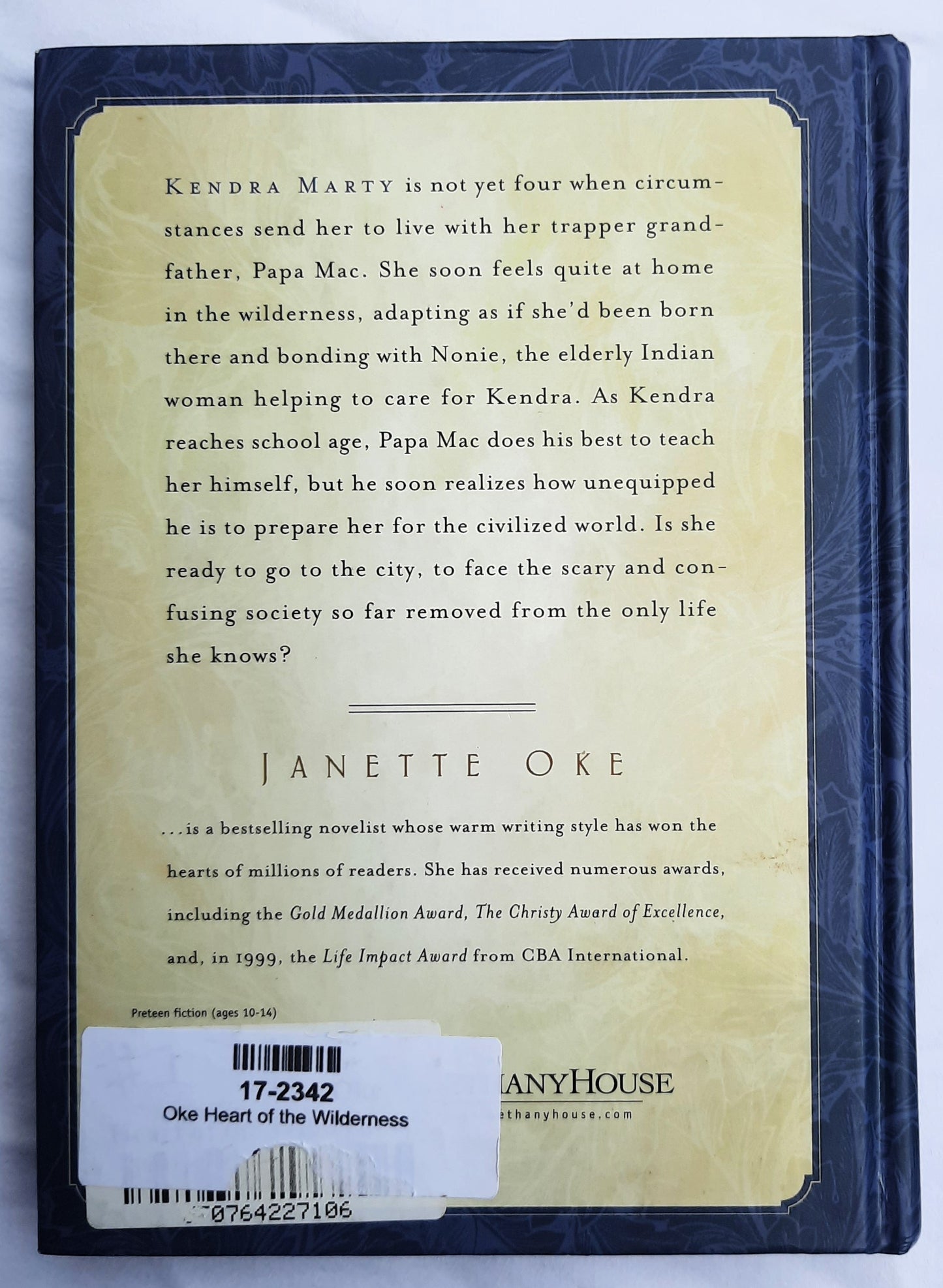 Heart of the Wilderness by Janette Oke (Classics for Girls, Very Good, 2002, HC, 176 pages, Bethany House)
