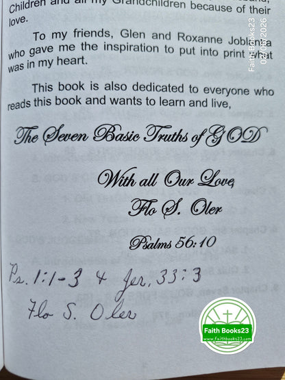 Lieber Dillon, Die sieben grundlegenden Wahrheiten GOTTES von Flo S. Oler (Sehr gut, 2007, PBk, 268 Seiten, Faith Baptist Church Publ. SELTENE ENTDECKUNG)